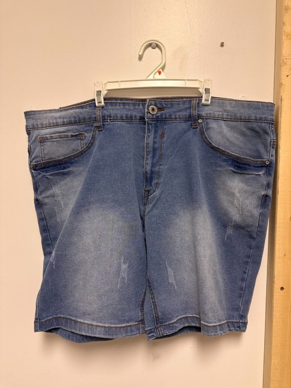 Blu Rock Women's Denim Shorts Size 20 Blue Distressed Stretch New